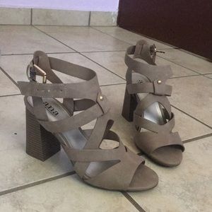 Gray Heels With Straps